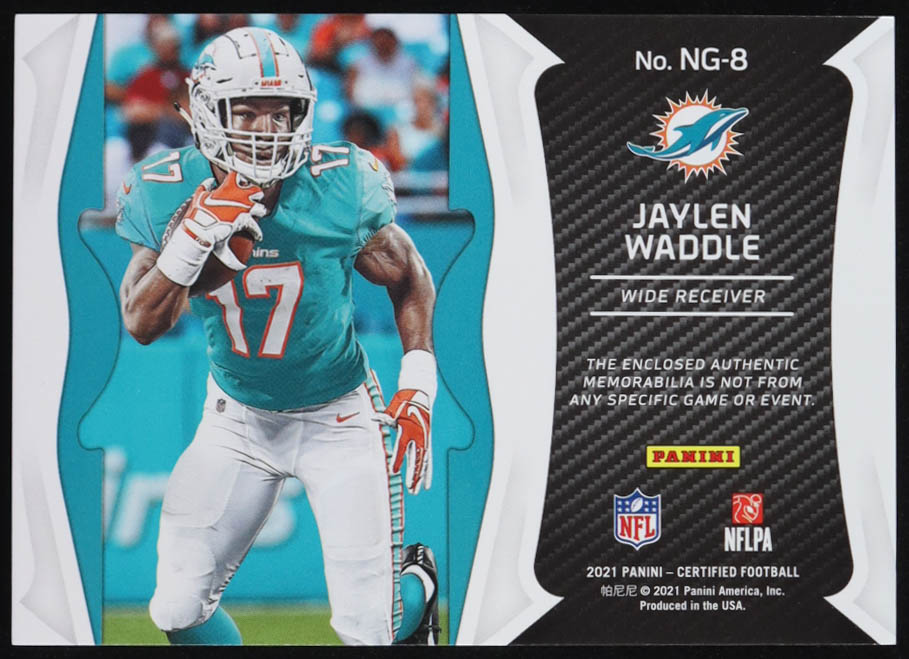 Jaylen Waddle 2021 Certified New Generation Jerseys Mirror Bronze #8 #239/249 RC at PristineAuction.com Jaylen Waddle 2021 Certified New Generation Jerseys Mirror Bronze #8 #239/249 RC at PristineAuction.com