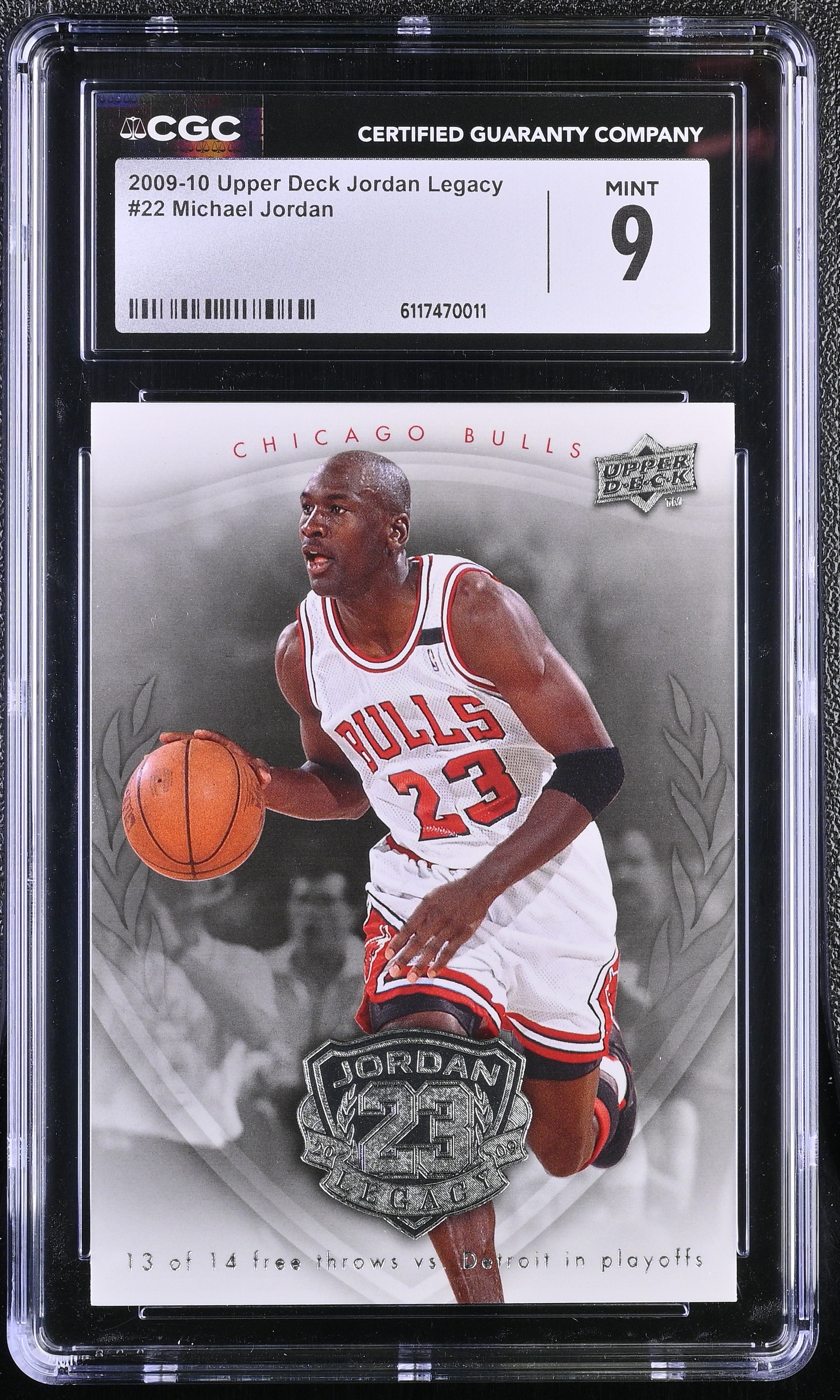 Michael Jordan 2009-10 Upper Deck Jordan Legacy #22 (CGC 9) at PristineAuction.com Michael Jordan 2009-10 Upper Deck Jordan Legacy #22 (CGC 9) at PristineAuction.com