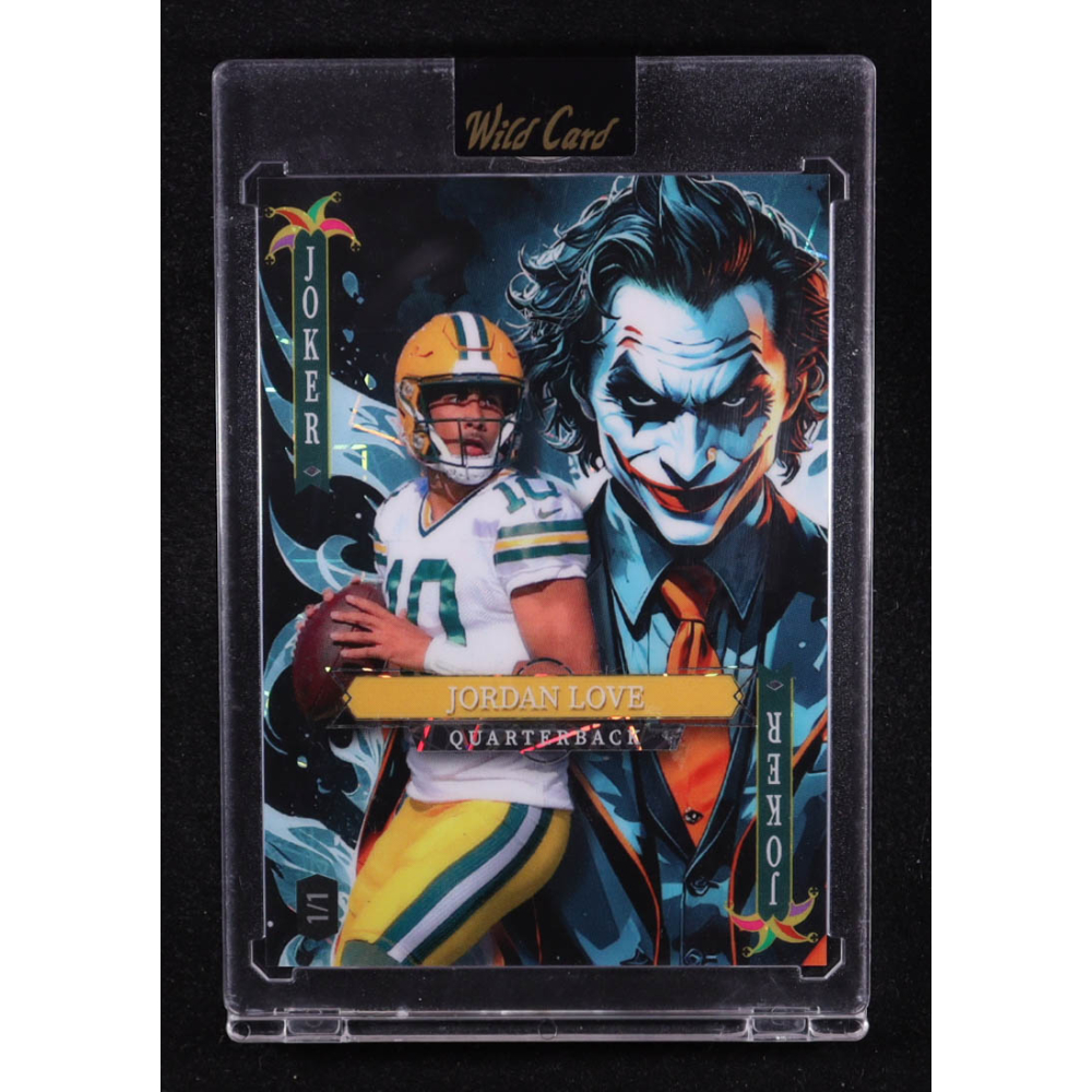 Jordan Love 2025 Wild Card Jokers Wild Lazer #SDJWMJLNe08 #1/1 at PristineAuction.com