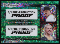 Paul Skenes / Olivia Dunne 2024 Leaf Multigraphs Dual Graphic Green Kaleidoscope Pre-Production Proof #NNO #1/1 at PristineAuction.com