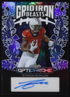 Tetairoa McMillan 2024 Leaf Eclectic Optichrome Gridiron Beasts Autographs Blue #TMM #2/8 at PristineAuction.com