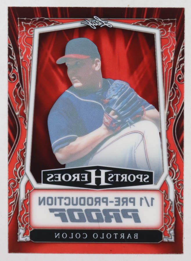 Bartolo Colon 2025 Leaf Metal Sports Heroes Red Pre-Production Proof #NNO #1/1 at PristineAuction.com Bartolo Colon 2025 Leaf Metal Sports Heroes Red Pre-Production Proof #NNO #1/1 at PristineAuction.com