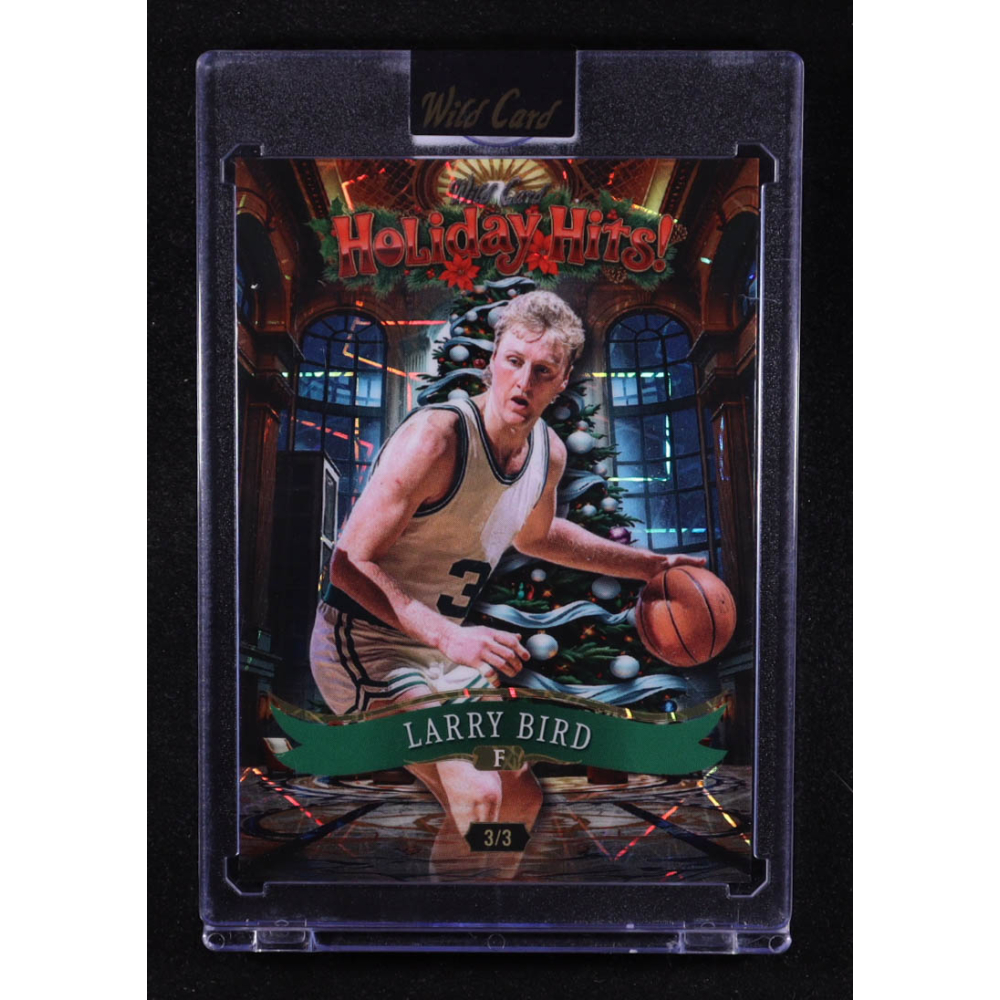 Larry Bird 2025 Wild Card Holiday Hits Lazer #HHe5LB #3/3 at PristineAuction.com