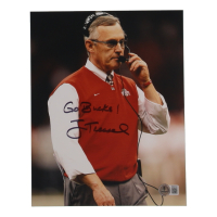 Jim Tressel Signed Ohio State Buckeyes 8x10 Photo Inscribed "Go Bucks!" (Beckett) at PristineAuction.com