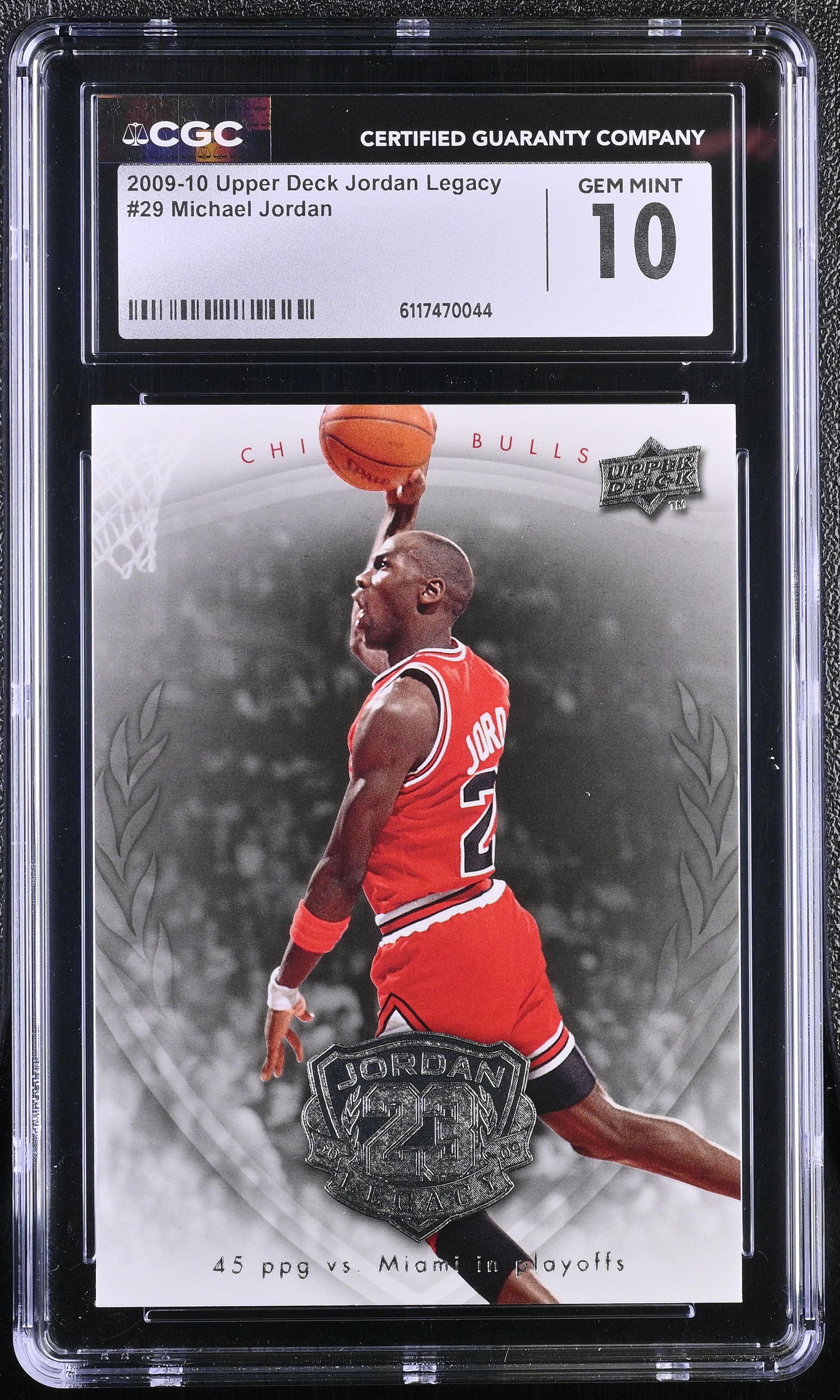 Michael Jordan 2009-10 Upper Deck Jordan Legacy #29 (CGC 10) at PristineAuction.com Michael Jordan 2009-10 Upper Deck Jordan Legacy #29 (CGC 10) at PristineAuction.com