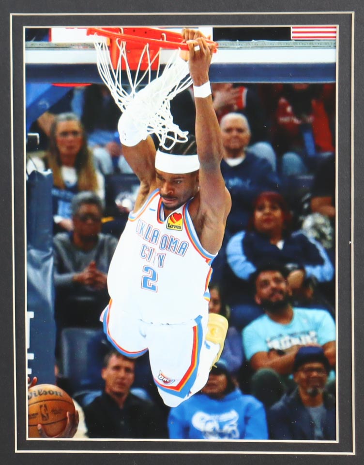 Shai Gilgeous-Alexander Signed Custom Framed Jersey Display with NBA Finals Pin & Conference Pin (JSA) at PristineAuction.com Shai Gilgeous-Alexander Signed Custom Framed Jersey Display with NBA Finals Pin & Conference Pin (JSA) at PristineAuction.com
