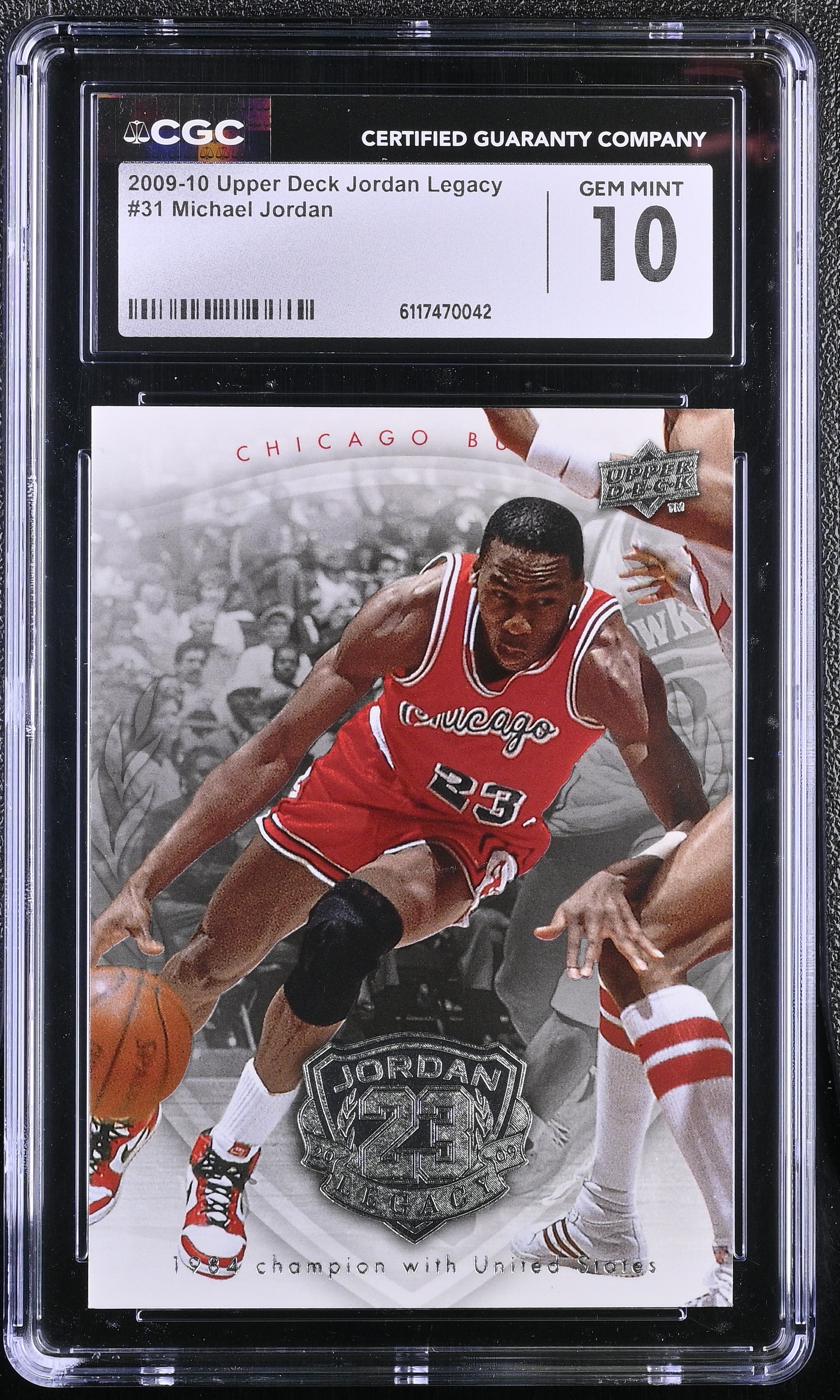 Michael Jordan 2009-10 Upper Deck Jordan Legacy #31 (CGC 10) at PristineAuction.com Michael Jordan 2009-10 Upper Deck Jordan Legacy #31 (CGC 10) at PristineAuction.com