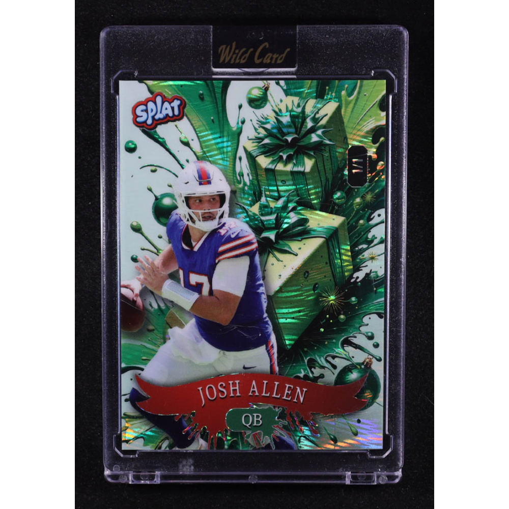Josh Allen 2025 Wild Card Splat Etch #SCFWRd3JA #1/1 at PristineAuction.com