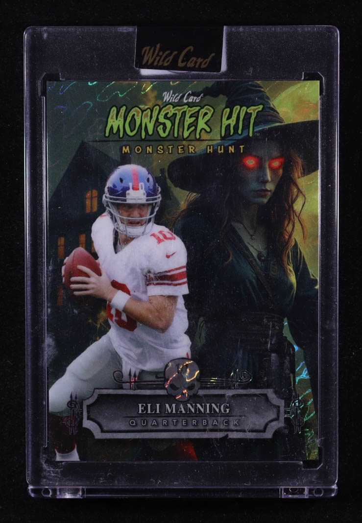 Eli Manning 2025 Wild Card Monster Hit Monster Hunt Witch Island Foil Yellow #MHWH-EM #1/1 at PristineAuction.com Eli Manning 2025 Wild Card Monster Hit Monster Hunt Witch Island Foil Yellow #MHWH-EM #1/1 at PristineAuction.com