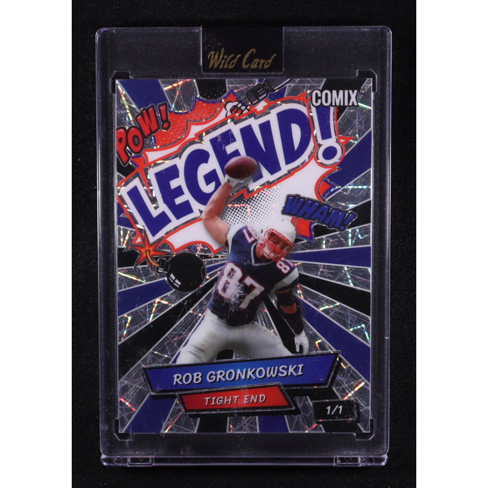 Rob Gronkowski 2025 Wild Card Comix Legend! Black/Blue Lazer #ACLRBRG #1/1 at PristineAuction.com