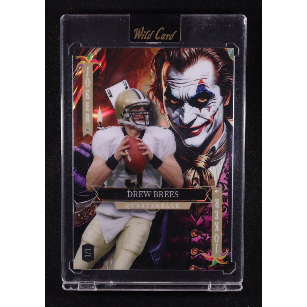 Drew Brees 2025 Wild Card Jokers Wild Lava #SDJWMDBNd04 #1/1 at PristineAuction.com