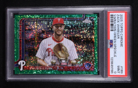 Zack Wheeler 2025 Topps Chrome Photo Variations Green Speckle Refractors #189 #81/99 (PSA 9) at PristineAuction.com