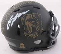 Carson Schwesinger Signed Browns Salute to Service Alternate Speed Mini Helmet (PSA) at PristineAuction.com