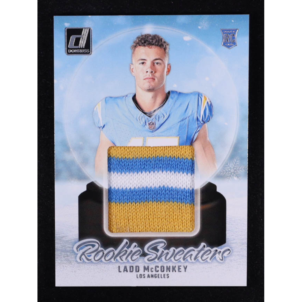 Ladd McConkey 2024 Donruss Rookie Holiday Sweater #23 RC at PristineAuction.com
