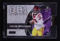 Caleb Williams 2023 Wild Card QB1 On the Clock White and Purple Lazer #CW2 RC #24/25 at PristineAuction.com