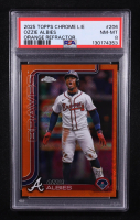 Ozzie Albies 2025 Topps Chrome Logofractor Orange Refractors #206 #22/25 (PSA 8) at PristineAuction.com