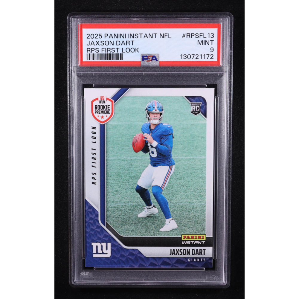Jaxson Dart 2025 Panini Instant NFL RPS First Look #RPSFL13 RC (PSA 9 ...