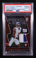 Malik Nabers 2024 Totally Certified Fabric of the Game Rookies Mirror Red #7 #79/99 RC (PSA 10) at PristineAuction.com