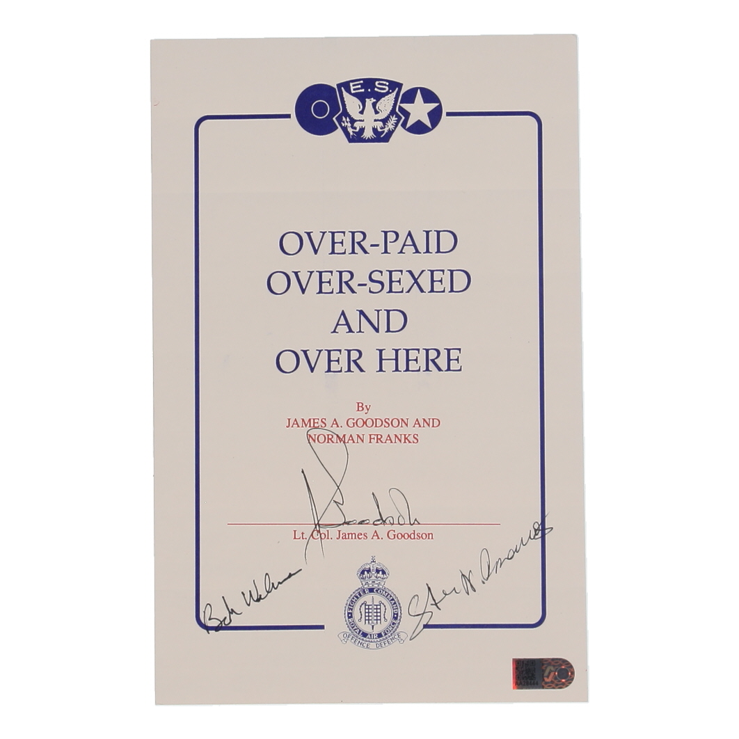 James Goodson, Steve Pisanos & Bob Wehmen Signed "Over-Paid, Over-Sexed, And Over Here" Bookplate (AIV) at PristineAuction.com James Goodson, Steve Pisanos & Bob Wehmen Signed "Over-Paid, Over-Sexed, And Over Here" Bookplate (AIV) at PristineAuction.com