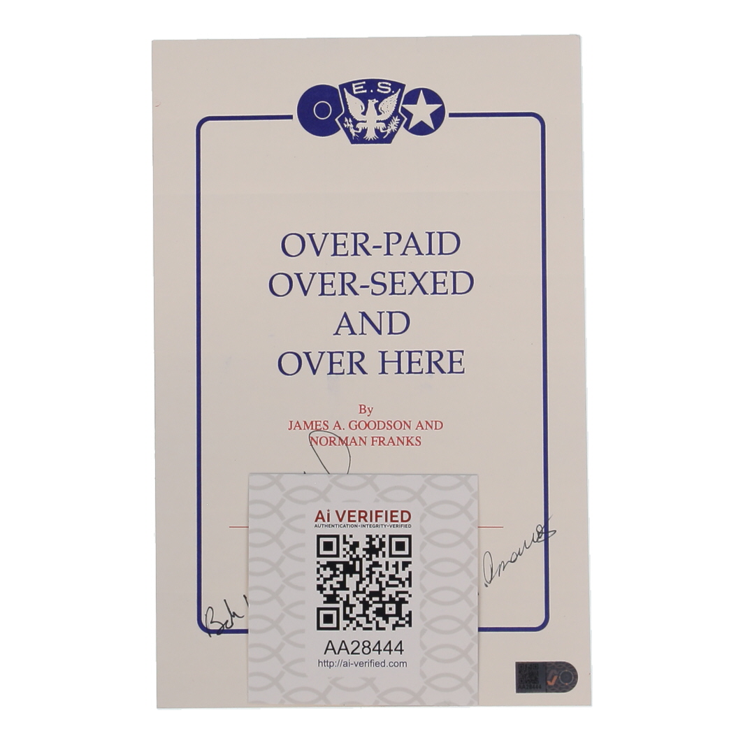 James Goodson, Steve Pisanos & Bob Wehmen Signed "Over-Paid, Over-Sexed, And Over Here" Bookplate (AIV) at PristineAuction.com James Goodson, Steve Pisanos & Bob Wehmen Signed "Over-Paid, Over-Sexed, And Over Here" Bookplate (AIV) at PristineAuction.com