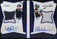 2025 Ichiro / Rickey Henderson Leaf History Book Double Booked Blue Sports Edition Ch. 2 Auto #DB9 #4/4 Jumbo Card at PristineAuction.com
