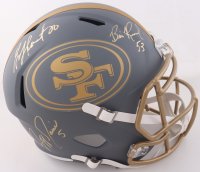 Jeff Garcia, Garrison Hearst & Bill Romanowski Signed 49ers Slate Alternate Full-Size Speed Helmet (JSA) at PristineAuction.com