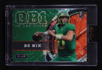 Bo Nix 2023 Wild Card QB1 On the Clock Green and Orange Cross Hatch #BN1 RC #01/25 at PristineAuction.com