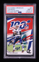 Tom Brady Signed 2019 Panini Chronicles #61 Inscribed "Top 100" (PSA 9 | Autograph Grade 10) at PristineAuction.com