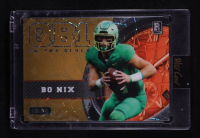 Bo Nix 2023 Wild Card QB1 On the Clock Yellow and Orange Lazer #BN2 RC #13/50 at PristineAuction.com