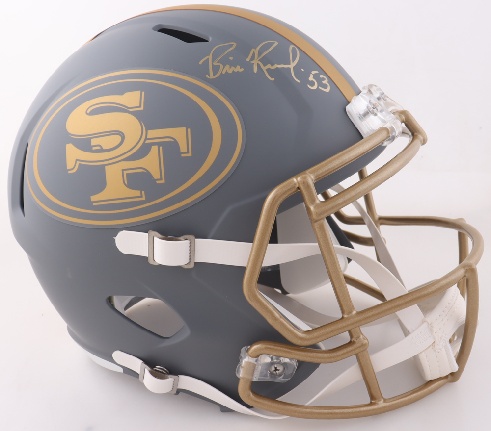 Bill Romanowski Signed 49ers Full-Size Slate Alternate Speed Helmet ...