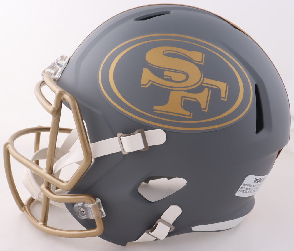 Bill Romanowski Signed 49ers Full-Size Slate Alternate Speed Helmet ...