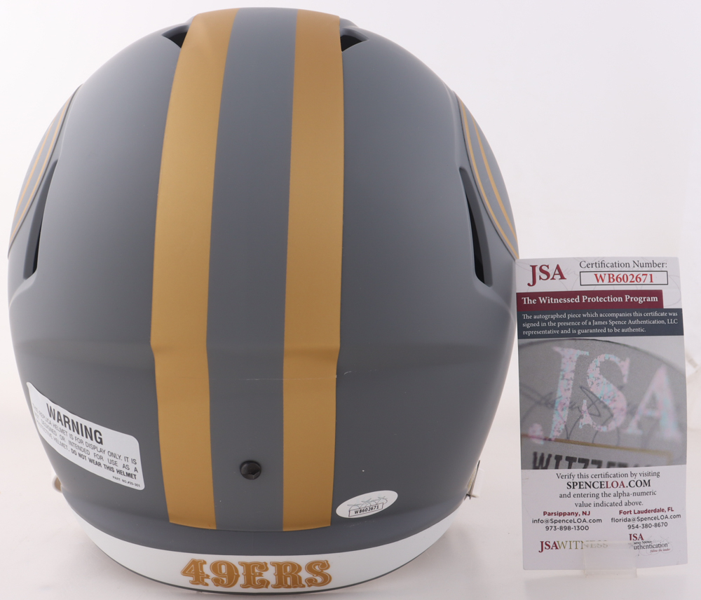 Bill Romanowski Signed 49ers Full-Size Slate Alternate Speed Helmet ...