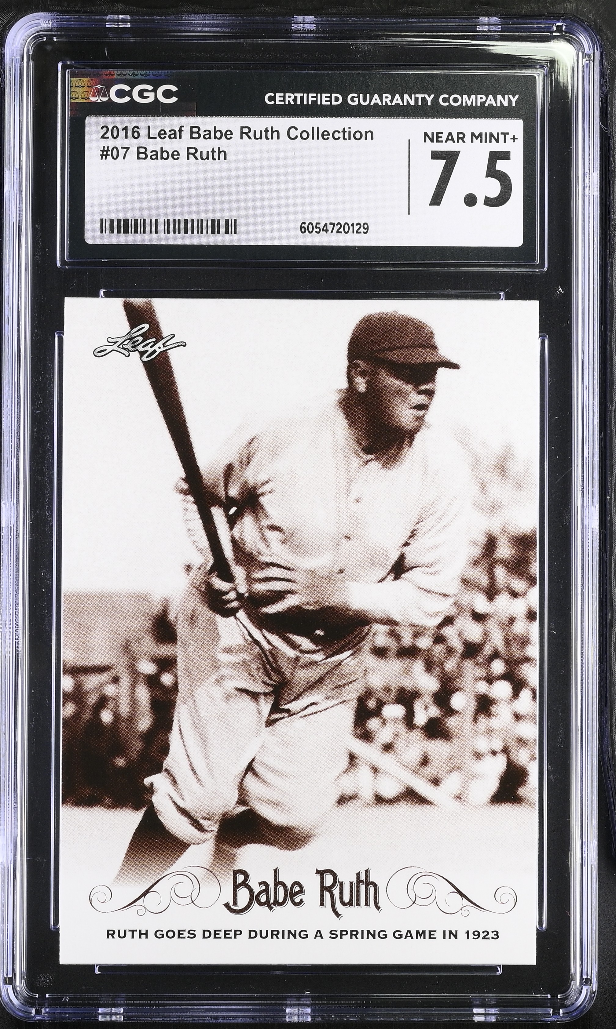 Babe Ruth 2016 Leaf Babe Ruth Collection #07 (CGC 7.5) at PristineAuction.com Babe Ruth 2016 Leaf Babe Ruth Collection #07 (CGC 7.5) at PristineAuction.com