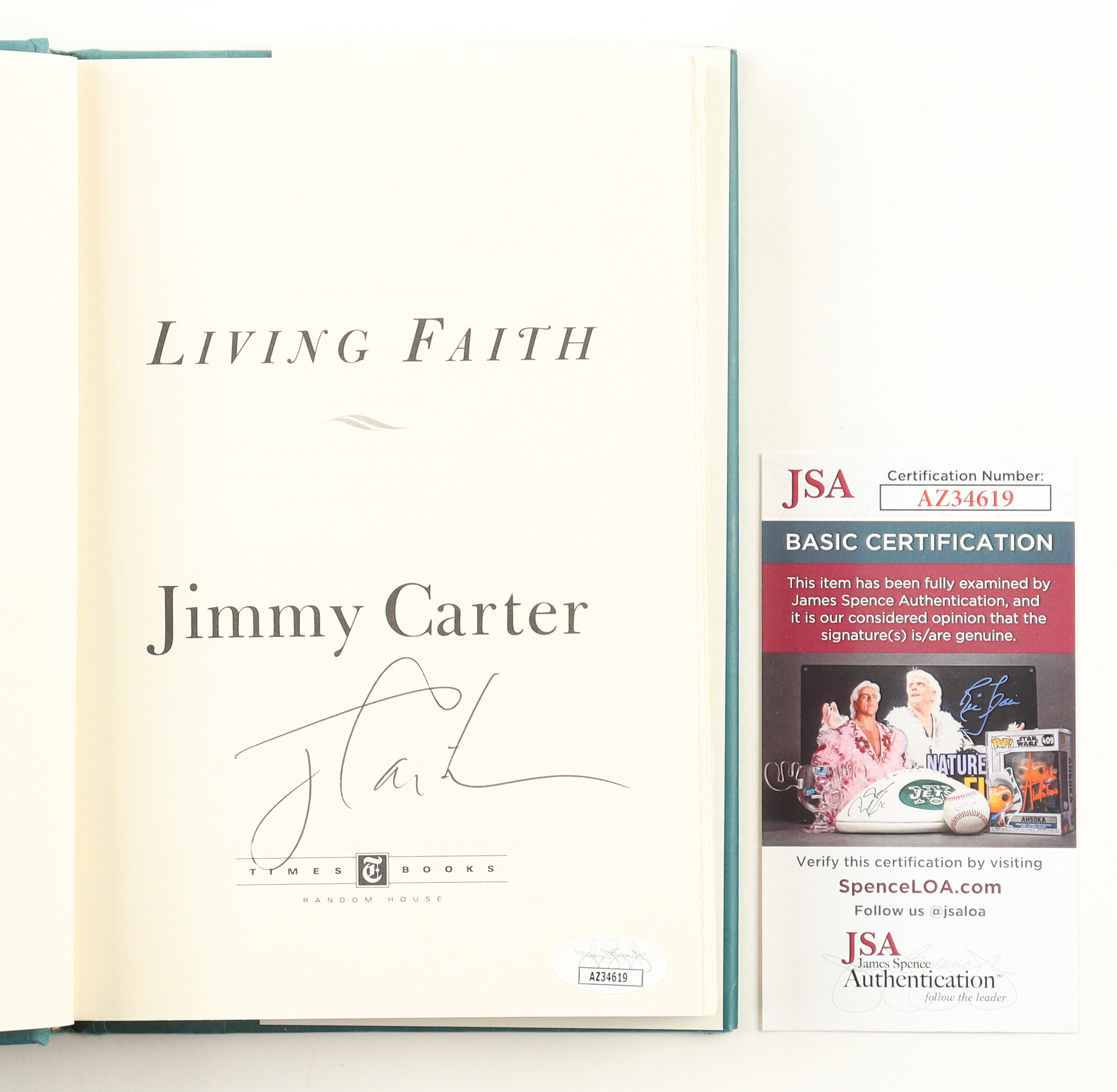 Jimmy Carter Signed "Living Faith" Hardcover Book (JSA) at PristineAuction.com Jimmy Carter Signed "Living Faith" Hardcover Book (JSA) at PristineAuction.com