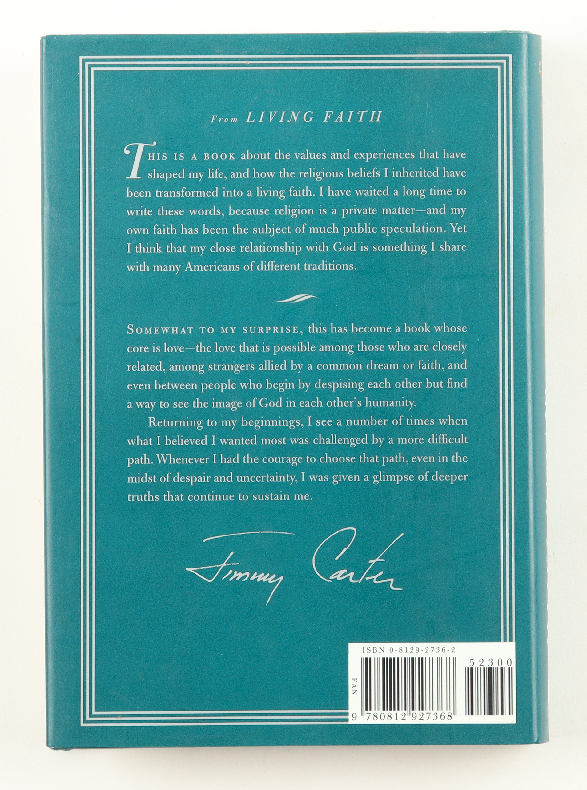 Jimmy Carter Signed "Living Faith" Hardcover Book (JSA) at PristineAuction.com Jimmy Carter Signed "Living Faith" Hardcover Book (JSA) at PristineAuction.com