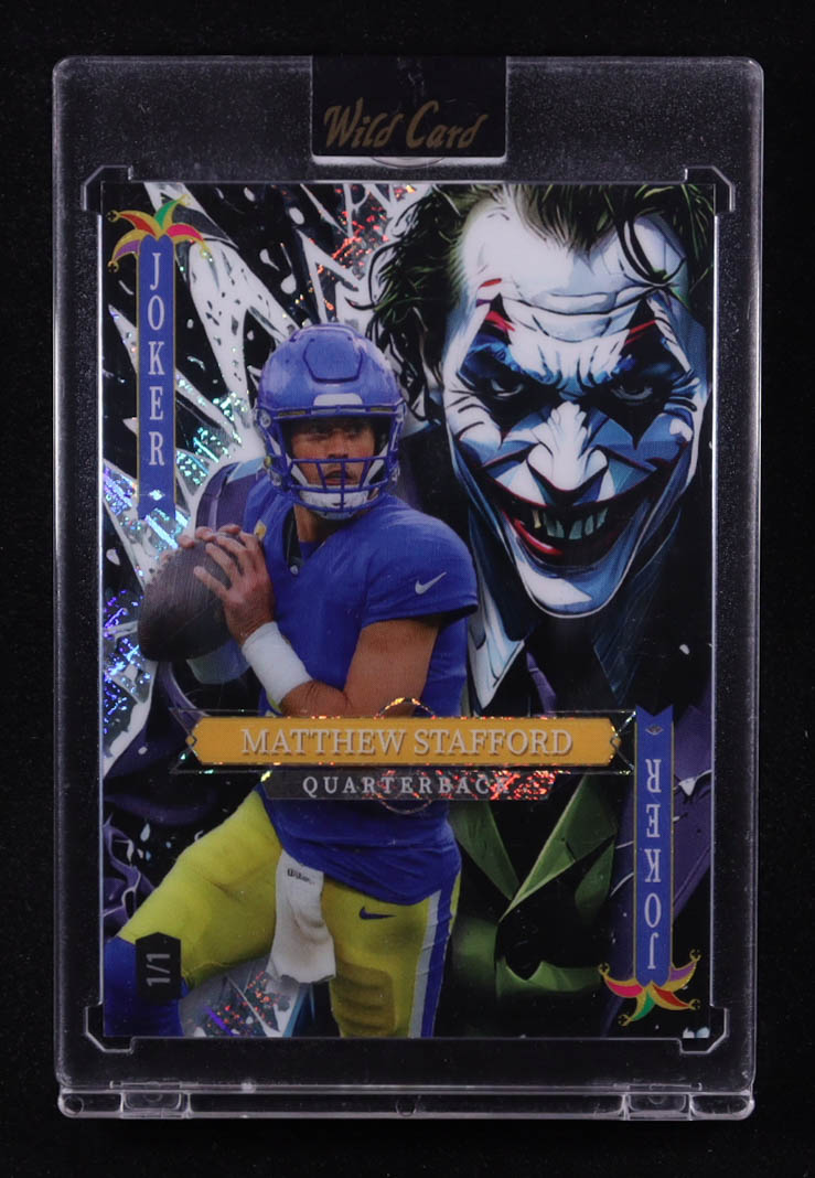 Matthew Stafford 2025 Wild Card Jokers Wild Joker Cross Hatch #MSN102 #1/1 at PristineAuction.com Matthew Stafford 2025 Wild Card Jokers Wild Joker Cross Hatch #MSN102 #1/1 at PristineAuction.com
