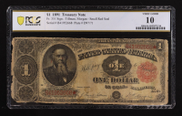 1891 United States Treasury Note $1 One Dollar National Bank Note (PCGS VG 10) at PristineAuction.com