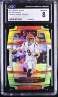 Joe Burrow 2021 Panini Select Green & Yellow Die-Cut #9 (CGC 8) at PristineAuction.com