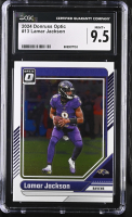 Lamar Jackson 2024 Donruss Optic #13 (CGC 9.5) at PristineAuction.com