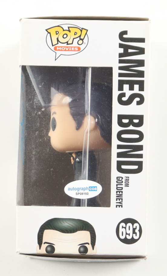 Pierce Brosnan Signed "007" #693 James Bond From Goldeneye Funko Pop! Vinyl Figure (ACOA) at PristineAuction.com Pierce Brosnan Signed "007" #693 James Bond From Goldeneye Funko Pop! Vinyl Figure (ACOA) at PristineAuction.com