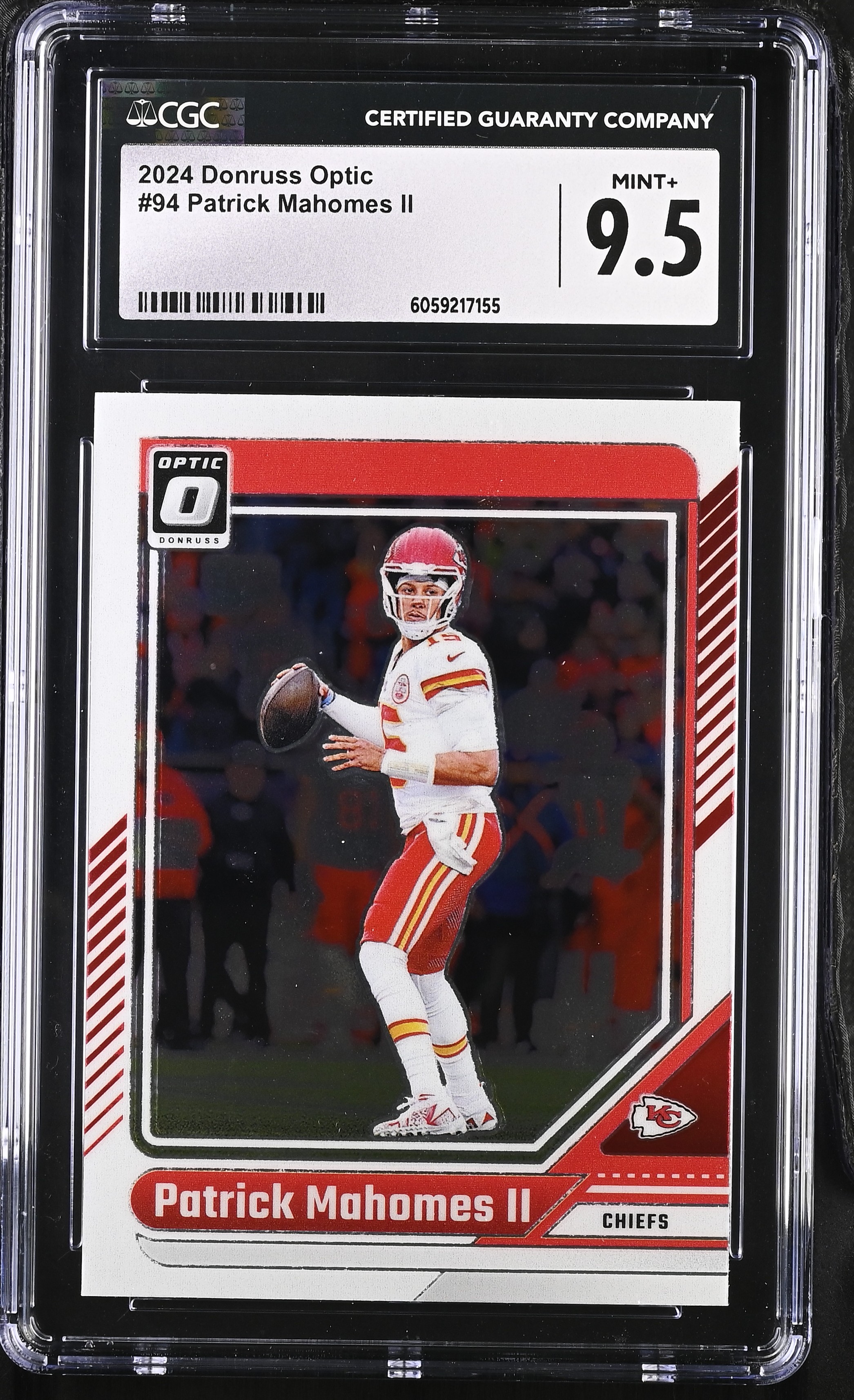 Patrick Mahomes II 2024 Donruss Optic #94 (CGC 9.5) at PristineAuction.com Patrick Mahomes II 2024 Donruss Optic #94 (CGC 9.5) at PristineAuction.com