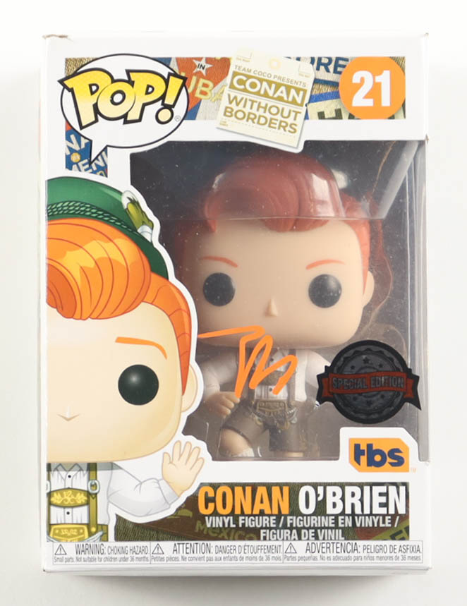 Conan O'Brien Signed "Conan Without Borders" #21 Conan Funko Pop! Vinyl Figure (ACOA) at PristineAuction.com Conan O'Brien Signed "Conan Without Borders" #21 Conan Funko Pop! Vinyl Figure (ACOA) at PristineAuction.com