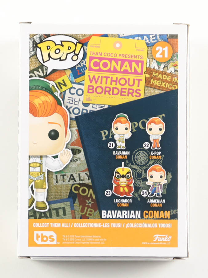 Conan O'Brien Signed "Conan Without Borders" #21 Conan Funko Pop! Vinyl Figure (ACOA) at PristineAuction.com Conan O'Brien Signed "Conan Without Borders" #21 Conan Funko Pop! Vinyl Figure (ACOA) at PristineAuction.com