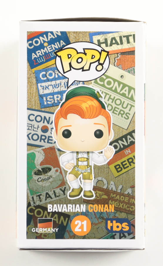 Conan O'Brien Signed "Conan Without Borders" #21 Conan Funko Pop! Vinyl Figure (ACOA) at PristineAuction.com Conan O'Brien Signed "Conan Without Borders" #21 Conan Funko Pop! Vinyl Figure (ACOA) at PristineAuction.com