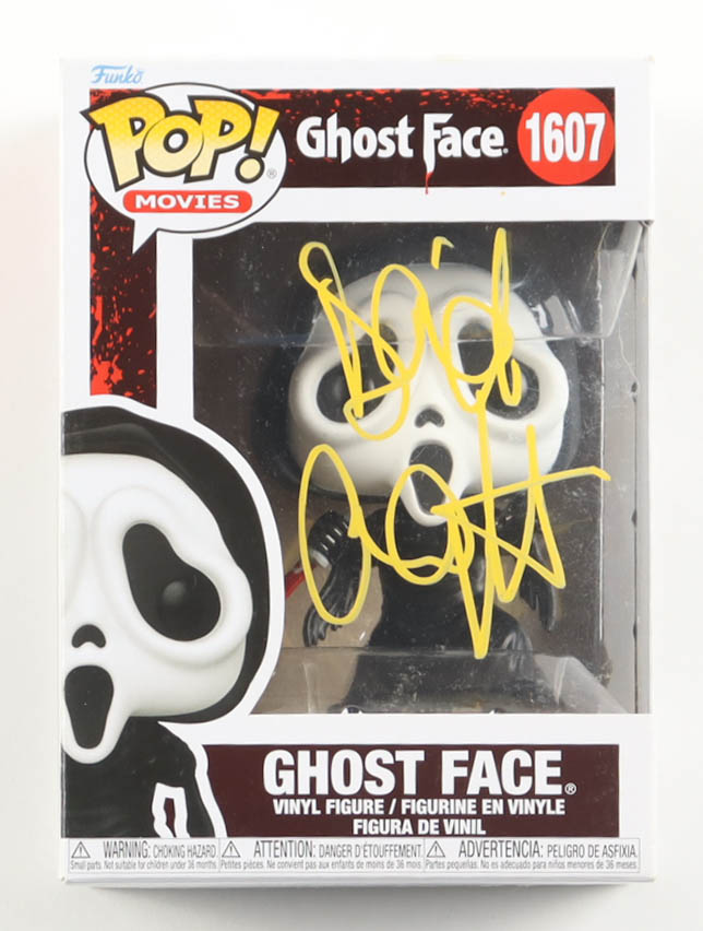 David Arquette Signed "Ghost Face" #1607 Ghost Face Funko Pop! Vinyl Figure (ACOA) at PristineAuction.com David Arquette Signed "Ghost Face" #1607 Ghost Face Funko Pop! Vinyl Figure (ACOA) at PristineAuction.com