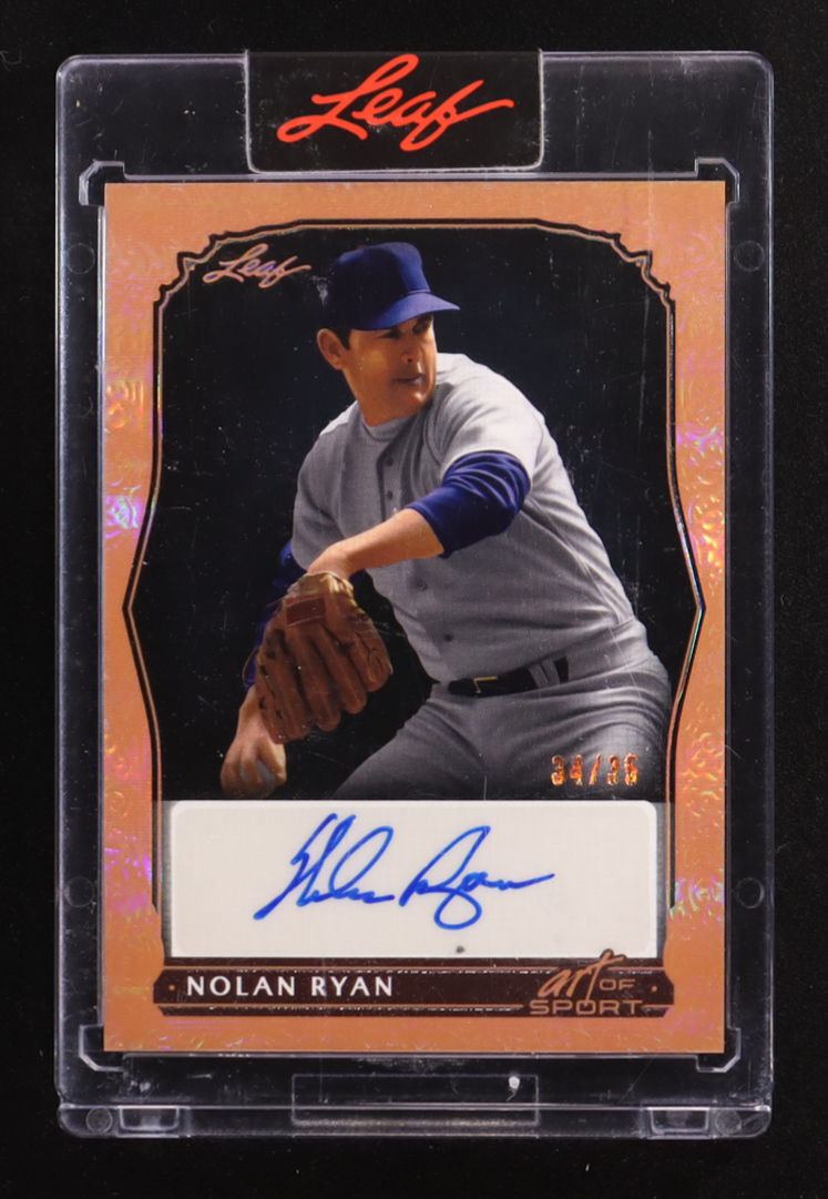 Nolan Ryan 2023 Leaf Art Of Sport Auto #BA-NR1 #34/35 at PristineAuction.com Nolan Ryan 2023 Leaf Art Of Sport Auto #BA-NR1 #34/35 at PristineAuction.com