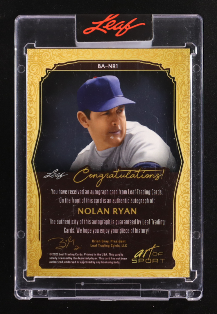 Nolan Ryan 2023 Leaf Art Of Sport Auto #BA-NR1 #34/35 at PristineAuction.com Nolan Ryan 2023 Leaf Art Of Sport Auto #BA-NR1 #34/35 at PristineAuction.com