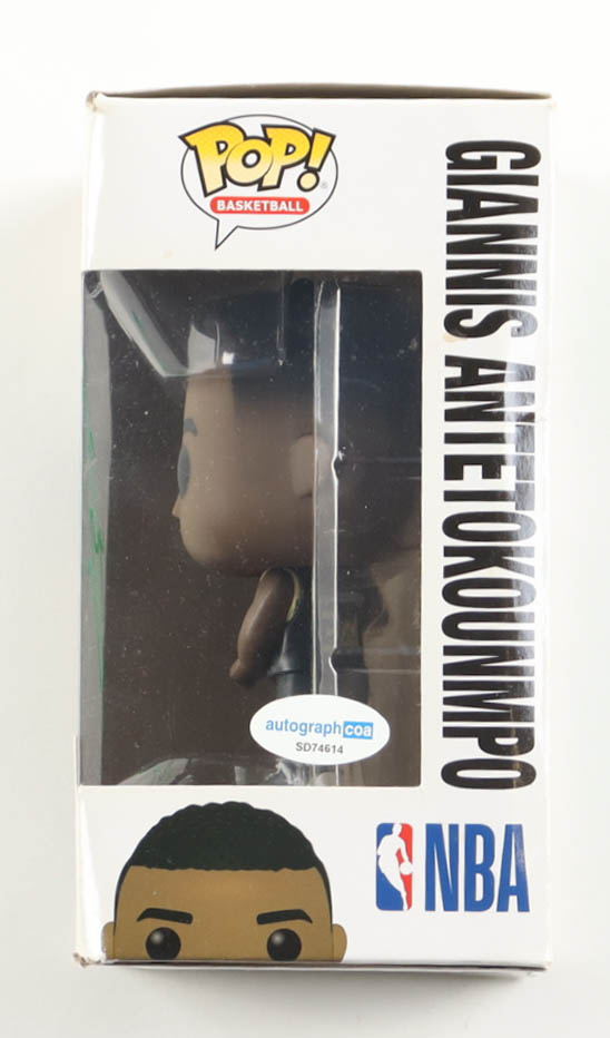 Giannis Antetokounmpo Signed Bucks #93 Funko Pop! Vinyl Figure (ACOA) at PristineAuction.com Giannis Antetokounmpo Signed Bucks #93 Funko Pop! Vinyl Figure (ACOA) at PristineAuction.com