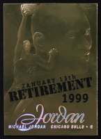Michael Jordan 1999 Fleer Retirement 23KT Gold Card #NNO at PristineAuction.com