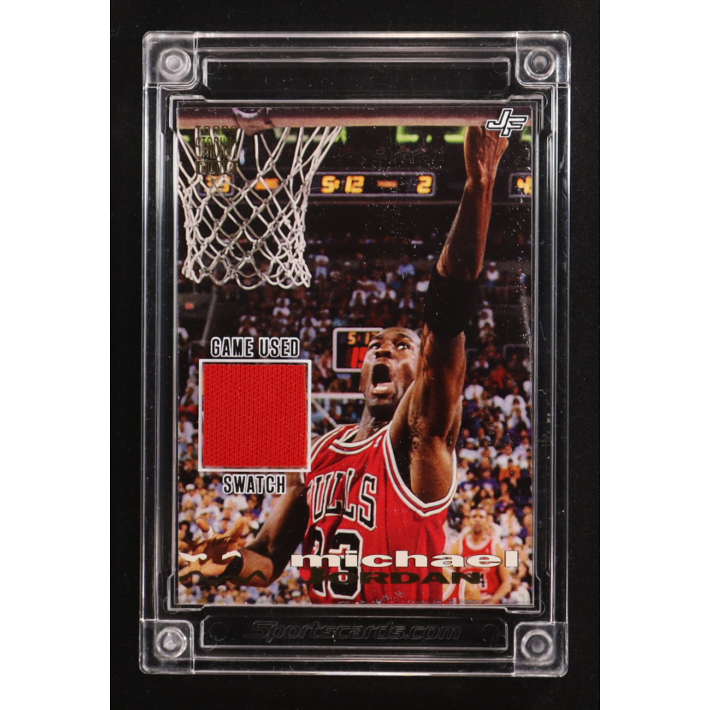 Michael Jordan 2024 Jersey Fusion Basketball Edition Game Used Swatch #MJ87 at PristineAuction.com